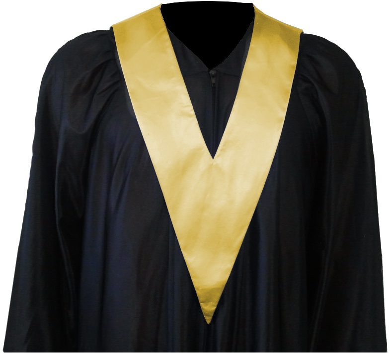 Afstudeertoga incl. Student-Tie kleur goud