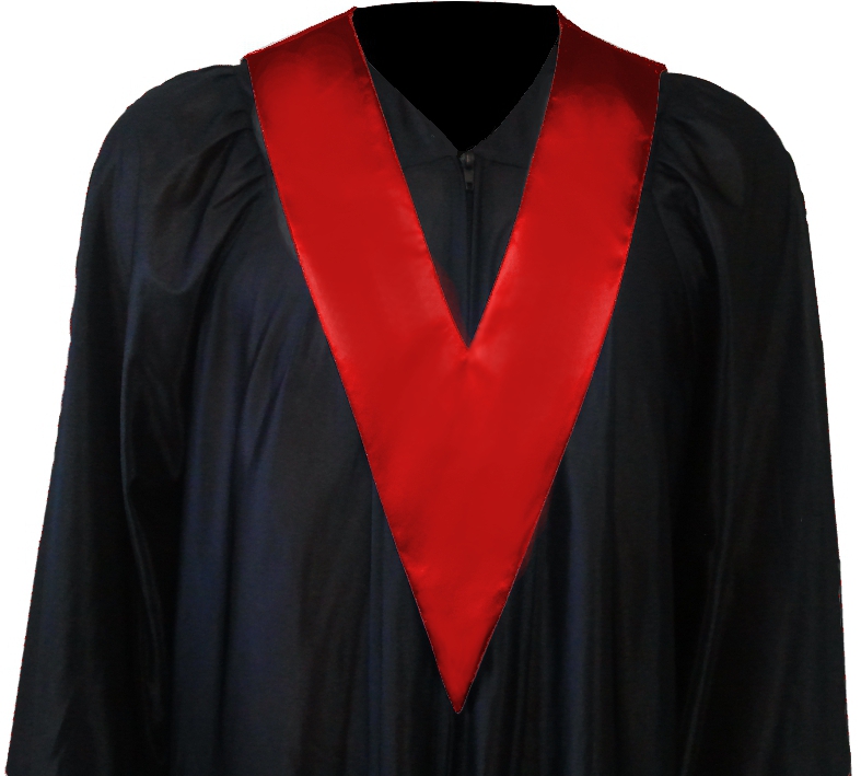 Afstudeertoga incl. Student-Tie kleur rood